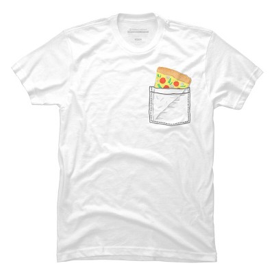 Men's Design By Humans Pizza Snack By radiomode T-Shirt