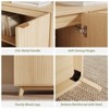 Sideboard Buffet Cabinet with Storage, Modern Fluted Accent Credenza with Doors & Adjustable Shelves - 3 of 4