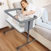 BabyBond 3 in 1 Baby Bassinet Beside Sleeper, Baby Beside Bassinet with Breathable Mesh, 5 Height Adjustable，Baby Crib for Newborn - 2 of 4