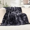 Cozy Bliss Faux Fur Plush Decorative Blanket, Cozy Warm Striped Throw Blanket - 2 of 4