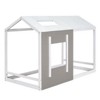 PAGED Twin Size Floor Bed Modern House-Shaped Pine Bed Frame with Roof and Window for Bedroom, Easy Assembly - 4 of 4