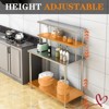 Heavy Duty Stainless Steel Table with Shelves Commercial Kitchen Prep Table with 2 Tier Overshelf - 4 of 4