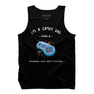 Men's Design By Humans Gamer Dad Like A Normal Dad, But Cooler By KaiHamilton Tank Top - 1 of 2