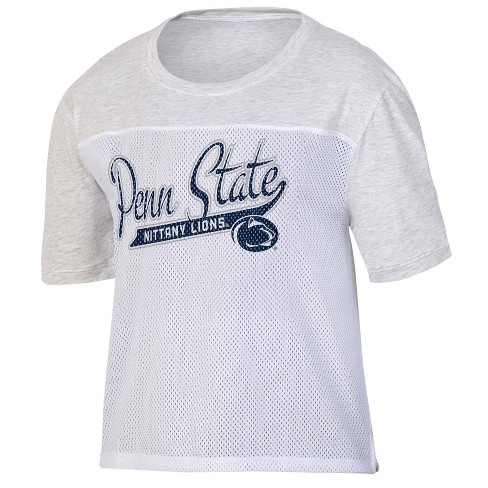 Ncaa Penn State Nittany Lions Women's White Mesh Yoke T-shirt : Target