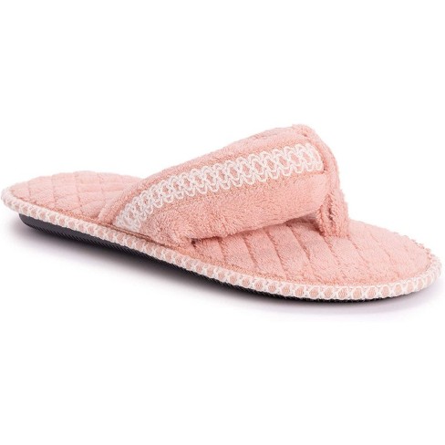 Muk Luks Women's Darlene Thong Slipper, Rose Gold, S (5-6) : Target