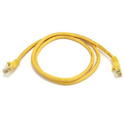 Monoprice Cat5e Ethernet Patch Cable - 3 Feet - Yellow | Network Internet Cord - RJ45, Stranded, 350Mhz, UTP, Pure Bare Copper Wire, 24AWG