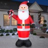 Gemmy Christmas Airblown Inflatable Santa w/Candy Cane Giant (HD CA), 11 ft Tall, Red - 2 of 2