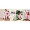 Ekouaer Women Zipper Robe Fleece Long Sleeves Bathrobe Sleepwear Warm Soft Housecoat with Pockets Zip Up House Dresses - 3 of 4