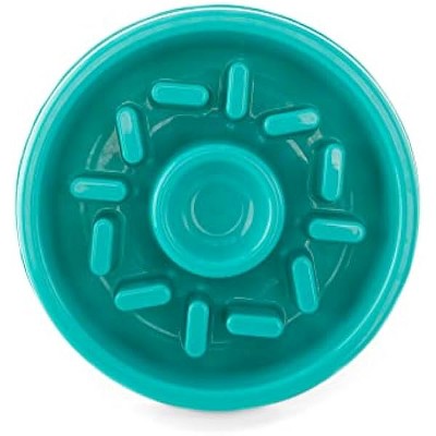 ZippyPaws - Happy Bowl - Slow Feeder Dog Bowl - Up to 10x Slower Eating - Dishwasher Safe, Non Slip - Donut