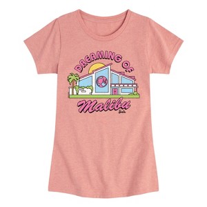 Girls' - Barbie - Dreaming Of Malibu Fitted Short Sleeve Graphic T-Shirt - 1 of 4