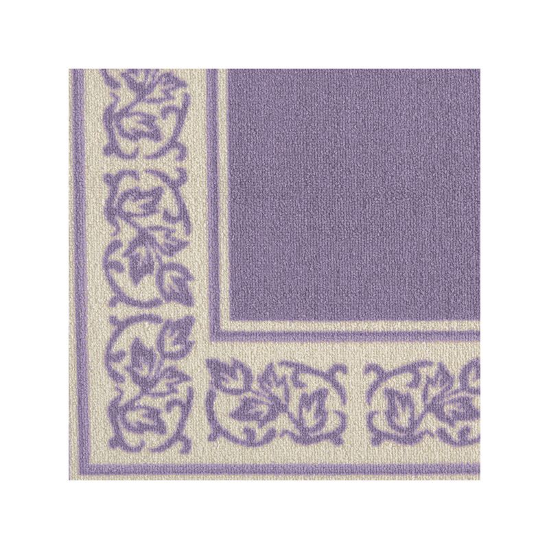 Collections Etc Floral Border Skid-Resistant Accent Rug, 3 of 4