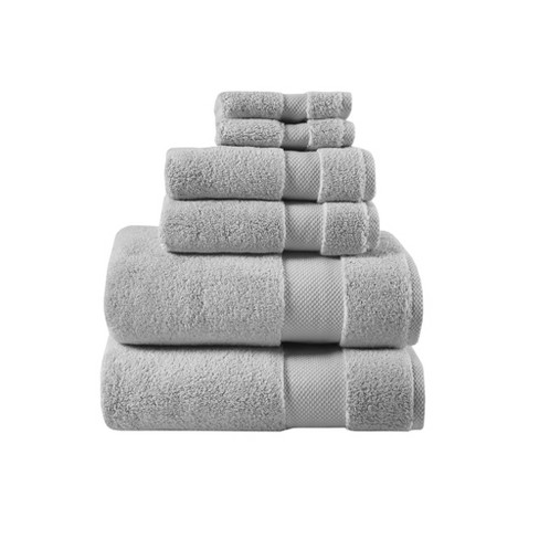 Madison Park Signature 800GSM 100-percent Cotton Bath Sheet Antimicrobial 2 Piece Set - Grey