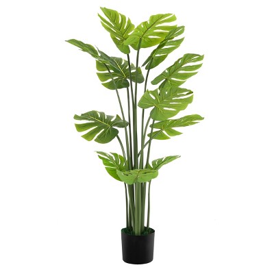 Syemin Artificial Plants Tropical Style Artificial Monstera Ins Nordic Aesthetics Vibrant Tropical Vibes for Balconies, Green, 61.5"*10.5"*9.75"