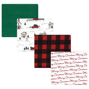 Luvable Friends Little Treasure Flannel Receiving Blankets 4pk - 1 of 2