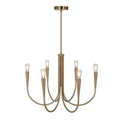 Artcraft Lighting Bronte 6 - Light Chandelier in  Brass
