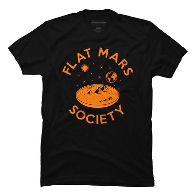 Men's Design By Humans Flat mars society By Bomdesignz T-Shirt