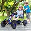 Infans Kids Pedal Go Kart 4 Wheel Ride On Toys w/Adjustable Seat Handbrake Blue - 3 of 4
