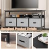 TV Stand with 3 Fabric Drawers, TV Cabinet for 55 Inch TV, Modern Living Room Storage TV Stand, Entertainment Center with Open Space - 3 of 4