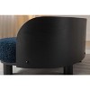 Gulches Scandinavian Style Small and Medium-sized Dogs Pet Sofa with Solid Wood Legs, Curved Black Wood Back, Velvet Cushion in Dark Blue - 4 of 4