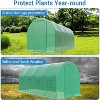 Acekool Walk-In Greenhouse - 15x7x7ft Galvanized Steel Frame, 8 Windows, PE Cover for Year-Round Gardening - 4 of 4