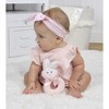 Bearington Baby Lil Bunny, 5.5 Inch Pink Soft Stuffed Bunny Rattle, Baby Gifts - 3 of 4