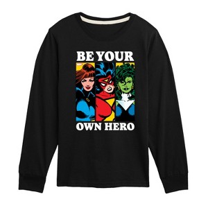 Boys' - Marvel - Be Your Own Hero Long Sleeve Graphic T-Shirt - 1 of 4