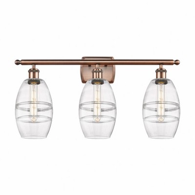 Vaz - 3 Light Bath Vanity In Industrial Style-9.13 Inches Tall and 25.88 Inches Wide