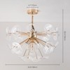 Rennnsan Indravin 22"W 4-Light Dandelion Glass Modern Dimmable Semi Flush Mount in Gold - 3 of 4