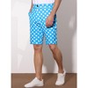 INSPIRE CHIC Men's Polka Dots Comfort Flat Front Chino Shorts - 2 of 4