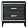 Gulches 1-2 Drawer Nightstand with Open Shelf, USB Charging Port & Safety Stop, Modern Bedroom Storage - 2 of 4
