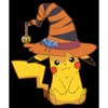 Juniors Womens Pokemon Halloween Pikachu Witch Hat T-Shirt - 2 of 4