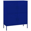 VidaXL Storage Cabinet Navy Blue 31.5"x13.8"x40" Steel - 2 of 4