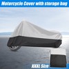 Unique Bargains 180T Waterproof Rain Dust Motorcycle Cover Outdoor Sun Protector - 4 of 4