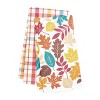 C&F Home Fall Leaves & Plaid Printed Woven Kitchen Dishtowels Set of 2 - 4 of 4