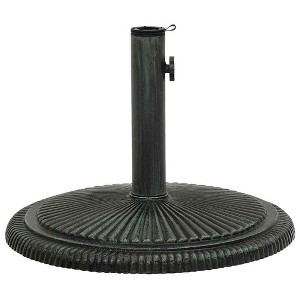 vidaXL Umbrella Base Patio Parasol Umbrella Stand Weighted Base Cast Iron - Green 17.7" x 17.7" x 11.8" - 1 of 4