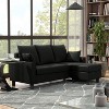 miBasics Dancesky Transitional L Shaped Reversible Sofa Sectional Black: Upholstered with Foam, Wood Frame - 2 of 4