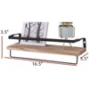 FONTOI Floating Storage Shelves Wall Mounted Set of 2, Hanging Shelf with Brackets for Collectibles, Photo, Decor, Natural Wood, 5.5"*3.5"*16.5" - 3 of 4