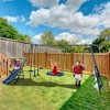 NAYSAYE Playground Slide Metal Swing Set with Net Swing and Mini Slide for Outdoor Backyard Fun, Gray and Blue, 53.55"*70.87"*81.79" - 2 of 4
