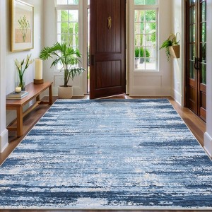 Area Rug, Non-Slip Machine Washable Rug ¨C Modern Abstract Low Pile Carpet for Living Room & Bedroom - 1 of 4