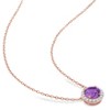 EVERLY JEWELRY | Sterling Silver  2 3/4 CT TGW Created Sapphire Fashion Pendant With Chain, 18-inch - 4 of 4