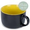 Elanze Designs 24 Oz X-Large Color Pop Mug Set of 4 - Perfect for Coffee, Cereal, Soup, Salad or Ice Cream Bowl, Oversized, Extra-Large Mugs, Yellow - 2 of 4