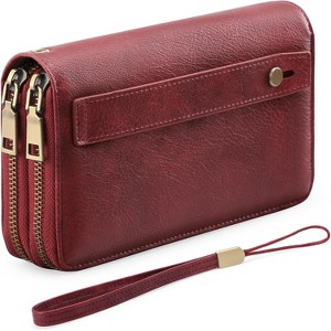 Wallet for Women Clutch RFID Blocking Wristlet Leather Purse Large Capacity Credit Card Holder - 1 of 4