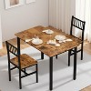 Hooseng Small Kitchen Table Set for 2 with Chairs, 3 Piece Dining Table Set, Wood Breakfast Nook Table and Chairs Set for Small Space Dining Room - 2 of 4