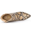 Allegra K Women's Pointed Toe Snake Print Side Zipper Chunky Heel Ankle Boots - 4 of 4