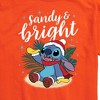 Men's - Lilo and Stitch - Sandy and Bright Christmas Short Sleeve Graphic T-Shirt - 2 of 4