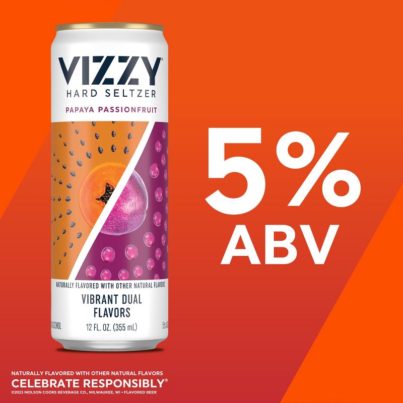 Vizzy Hard Seltzer Vibrantly Tropical Variety Pack - 12pk/12 fl oz Slim Cans, 3 of 10
