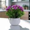 Unique Bargains Artificial Plants Semi-circle Lotus Bowl Plastic 3.74"x3.74"x10.63" 1 Pc - 2 of 4
