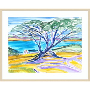 41" x 33" Cypress Tree Carmel Bay I by Richard H. Fox: Serene Botanical Print - Amanti Art - 1 of 4