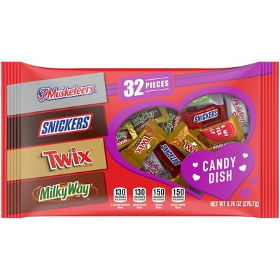 3 Musketeers Snickers Milky Way and Twix Valentine's Minis Mix Variety Pack - 9.76oz