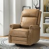 Irene 30.5" Wide Genuine Leather Manual Recliner with Rolled Arms | ARTFUL LIVING DESIGN - 3 of 4